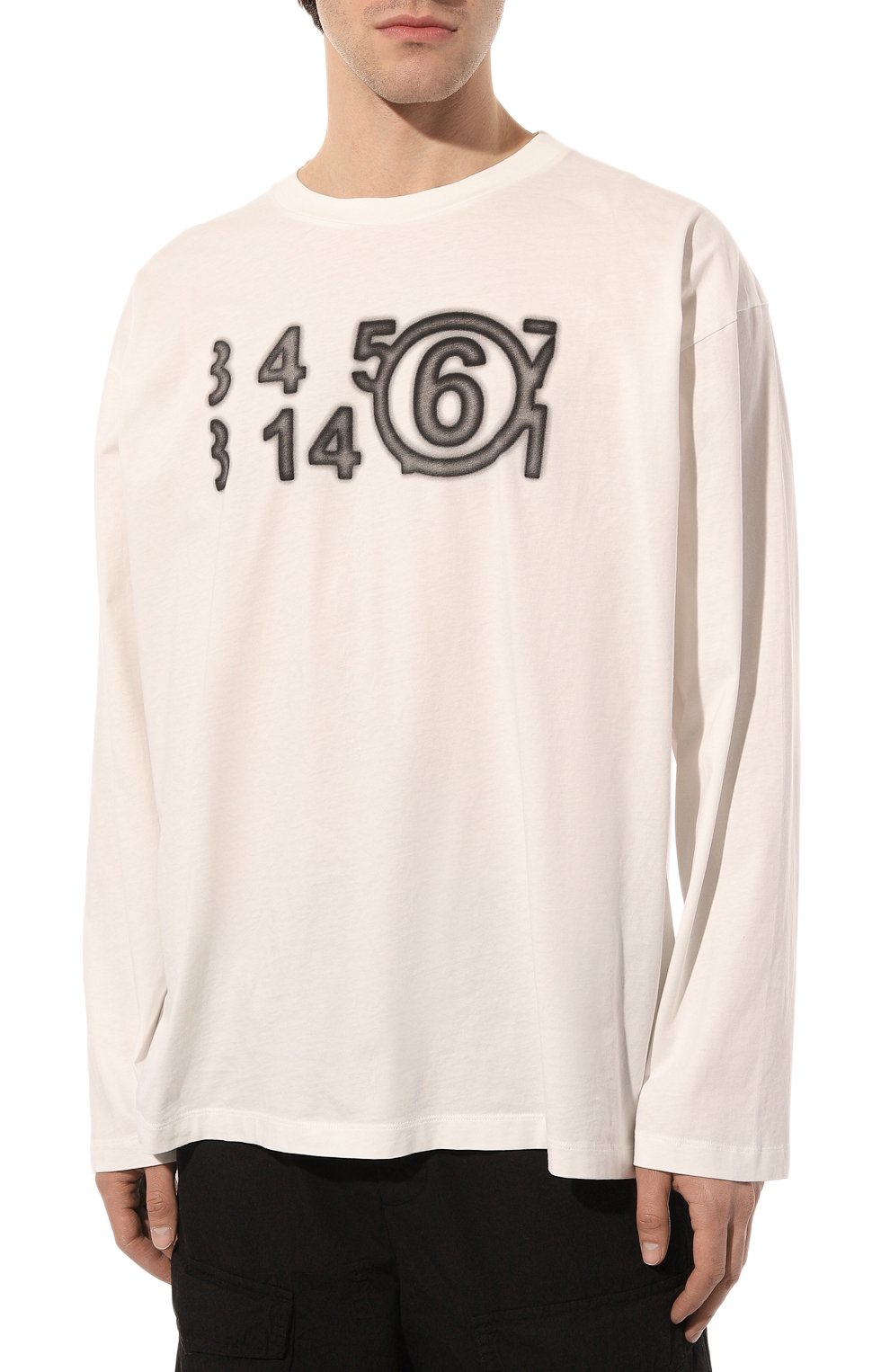 Хлопковый лонгслив MM6, арт. S52GC0278/S24312, фото 3
