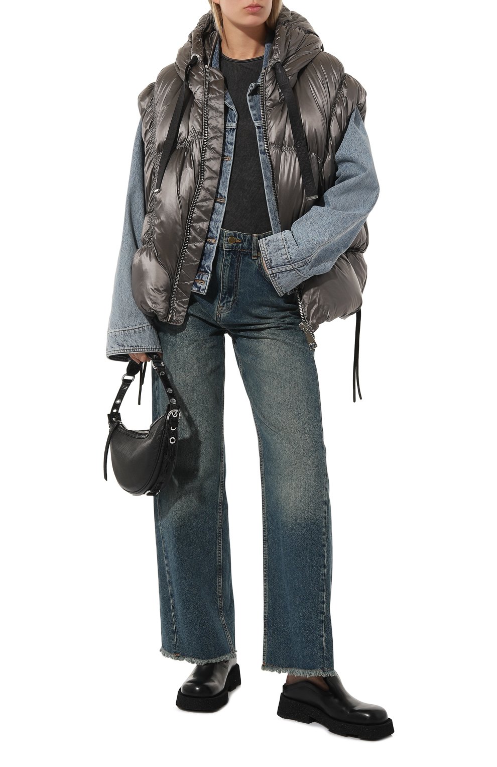 Пуховый жилет KHRISJOY темно-серого цвета по цене 144500 руб., арт. AFPW003/STR, фото 2 Пуховый жилет KHRISJOY, арт. AFPW003/STR, фото 2