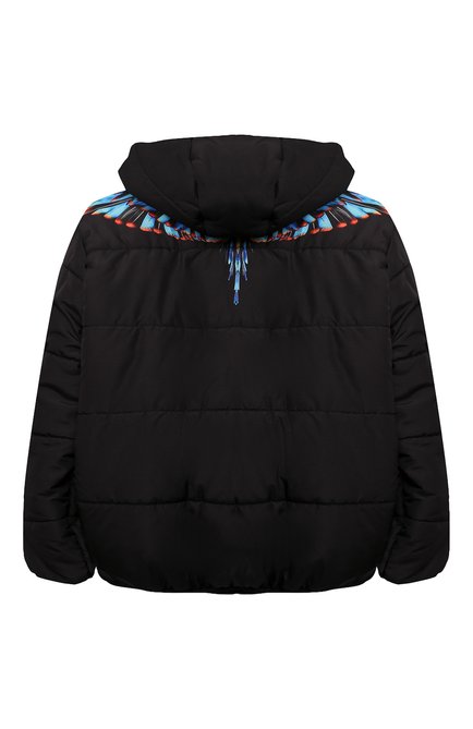 Детского ветровка MARCELO BURLON KIDS OF MILAN черного цвета, арт. CBEA002F21FAB001 | Фото 2 (Рукава: Длинные; Мат�ериал внешний: Синтетический материал; Материал подклада: Синтетический материал; Кросс-КТ: Ветровка, Демисезон; Материал сплава: Проставлено; Драгоценные камни: Проставлено; Региональные ограничения белый список (Axapta Mercury): Не проставлено; Ростовка одежда: 10 - 11 лет | 140 - 146см, 12 лет | 152 см, 8 лет | 128 см)