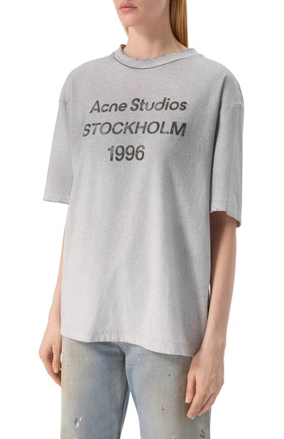Хлопковая футболка ACNE STUDIOS, арт. FN-UX-TSHI000017/CL0201, фото 3