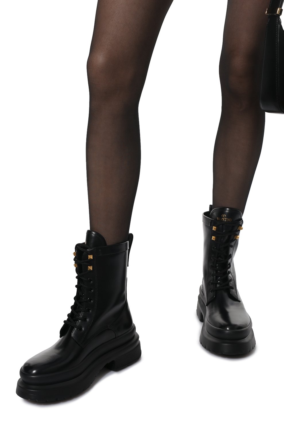 Кожаные ботинки roman stud VALENTINO, арт. XW2S0DS7/ESU, фото 3