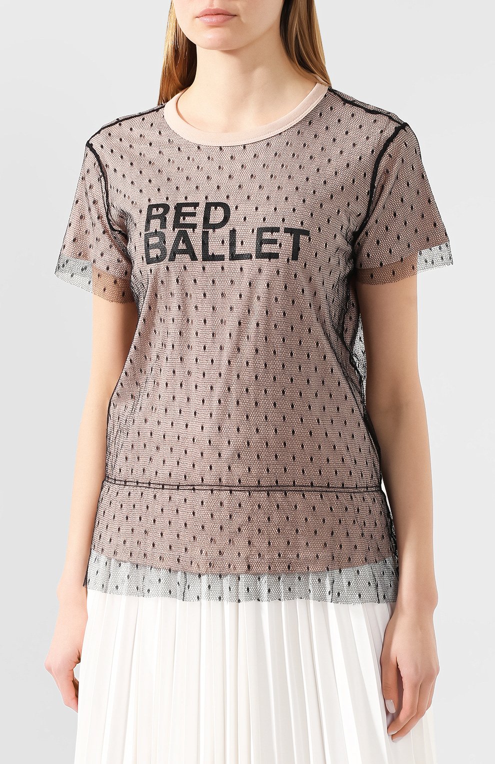 Хлопковая футболка REDVALENTINO розового цвета по цене 31350 руб., арт. TR3MG05M/4Y7, фото 3 Хлопковая футболка REDVALENTINO, арт. TR3MG05M/4Y7, фото 3