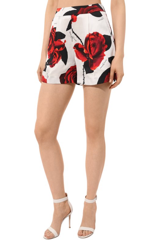 Шорты из вискозы Balmain CF0PA235/VE76 Красный  CF0PA235/VE76 Фото 3