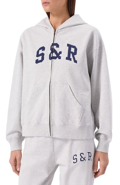 Хлопковая толстовка SPORTY AND RICH, арт. ST08864082GY03, фото 3