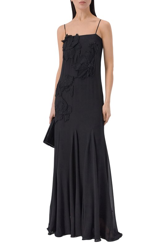 Шелковое платье Nina Ricci 26PCR0032/SE1417 Чёрный  26PCR0032/SE1417 Фото 2
