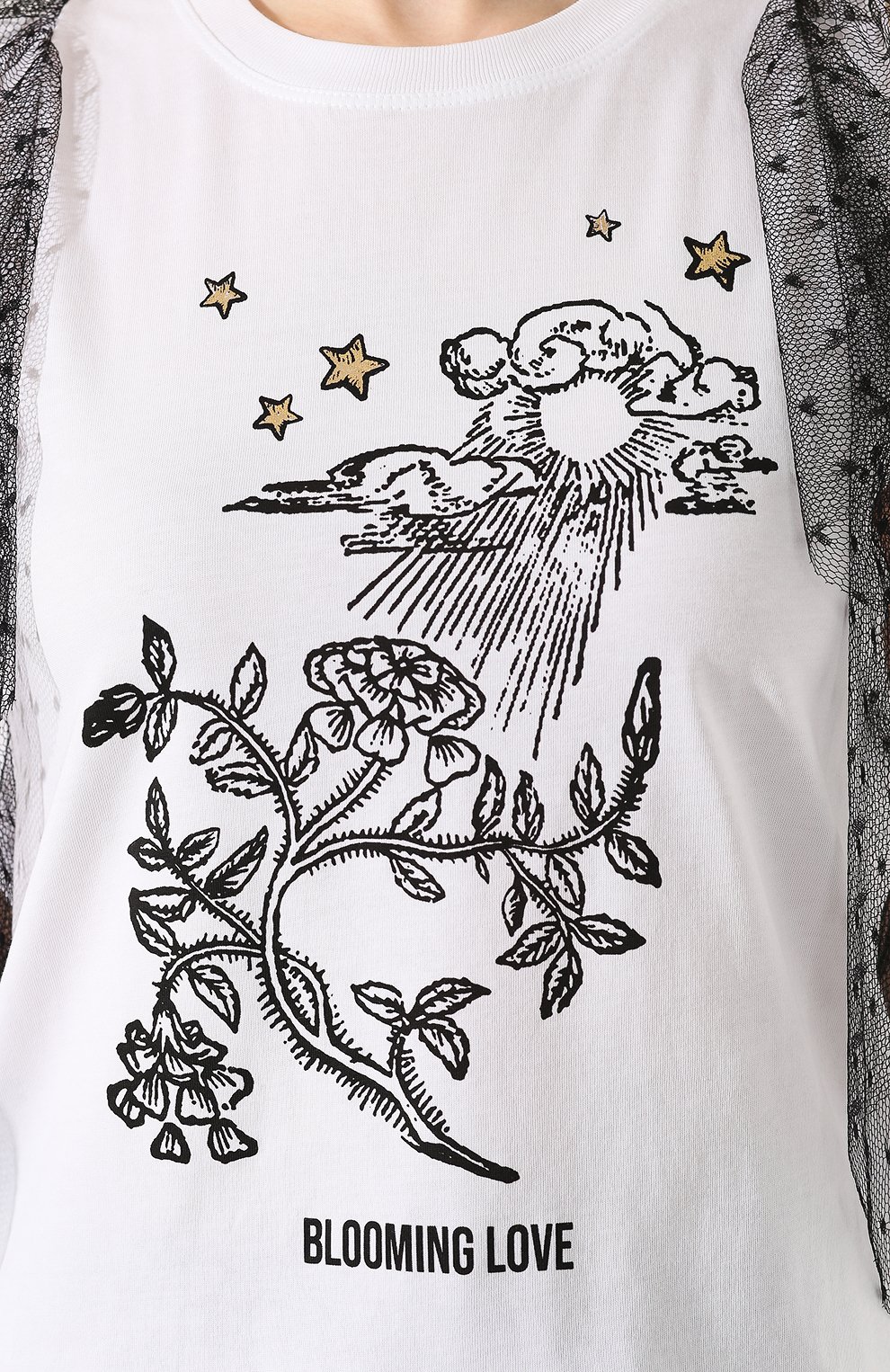 Хлопковая футболка REDVALENTINO белого цвета по цене 23850 руб., арт. TR3MG04N/4UW, фото 5 Хлопковая футболка REDVALENTINO, арт. TR3MG04N/4UW, фото 5