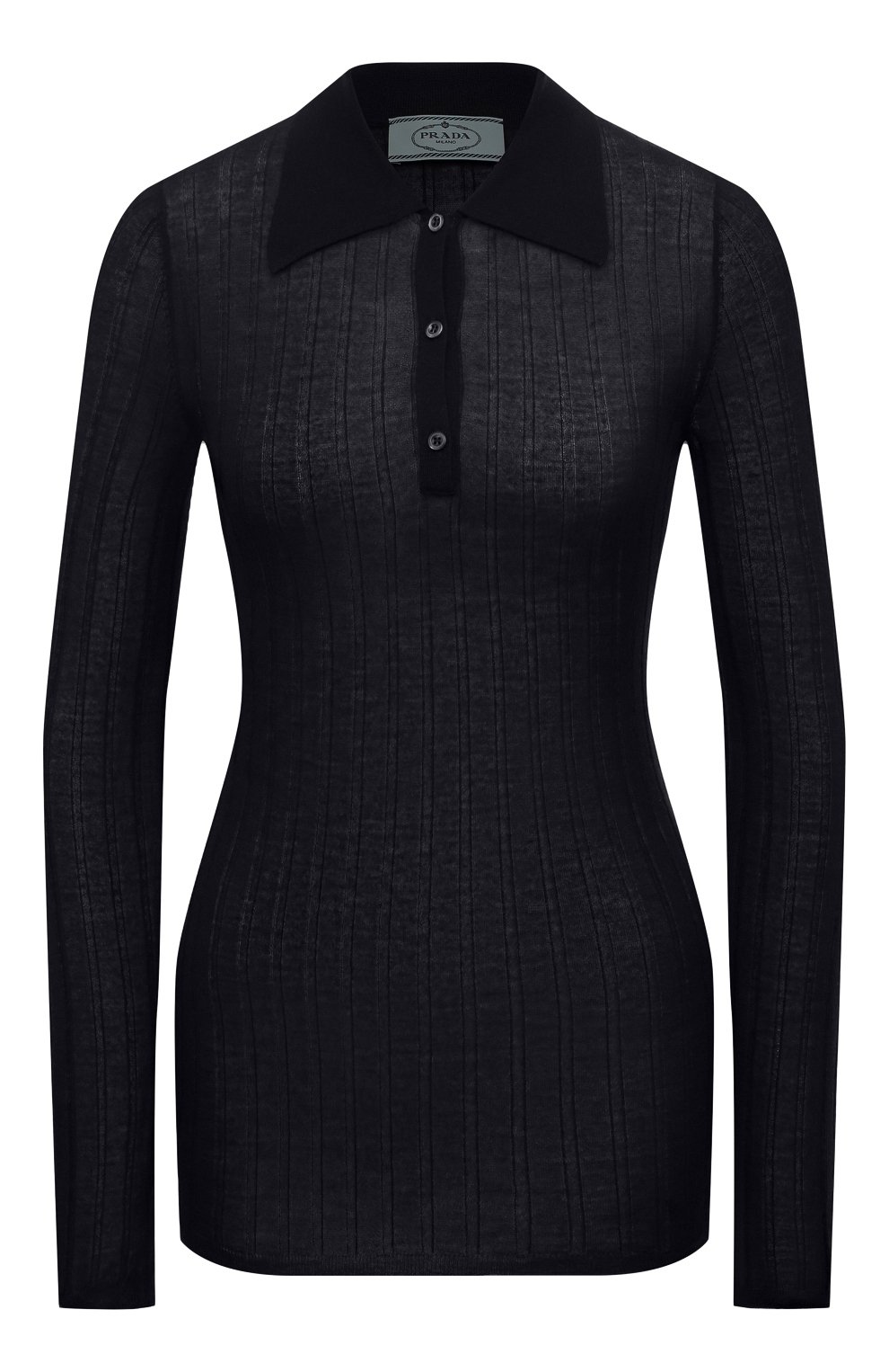 Поло из кашемира и шелка PRADA, арт. P24A1O-5U4-F0008-201, фото 1