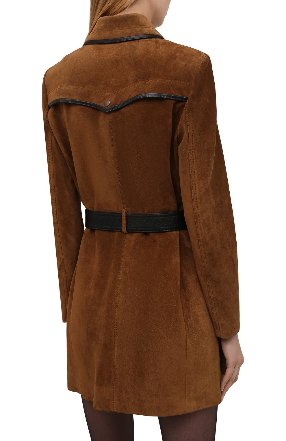 Замшевое платье SAINT LAURENT, арт. 661328/YC2VV, фото 4