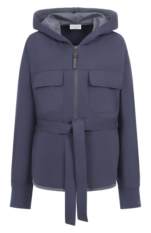 Хлопковая толстовка Brunello Cucinelli MH827S0506 Синий MH827S0506