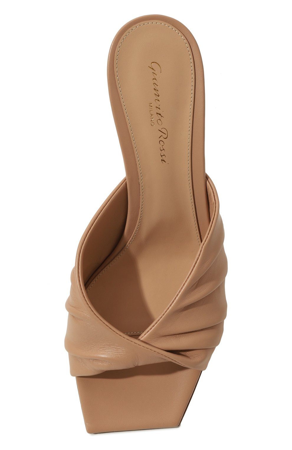 Кожаные мюли selene 55 GIANVITO ROSSI бежевого цвета по цене 99500 руб., арт. G10011.55RIC.NAPPEAH, фото 6 Кожаные мюли selene 55 GIANVITO ROSSI, арт. G10011.55RIC.NAPPEAH, фото 6