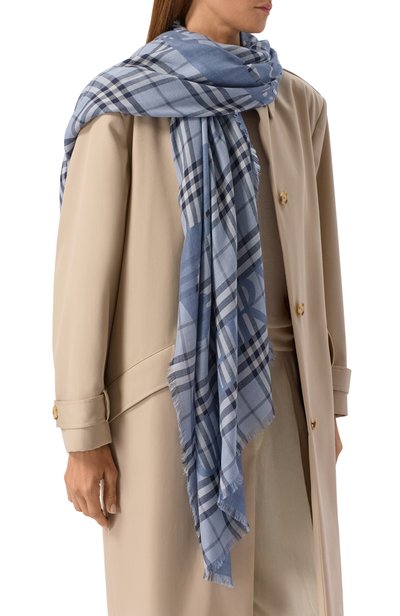 Шарф из шерсти и шелка BURBERRY, арт. 8127309, фото 2