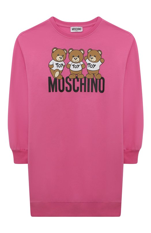 

Хлопковое платье Moschino, Розовый