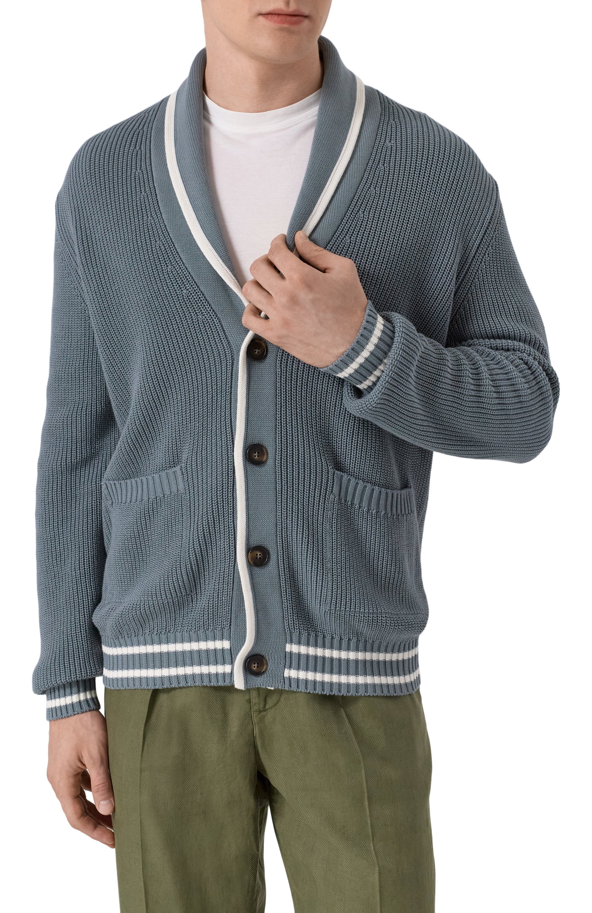 Хлопковый кардиган KITON, арт. UMK064602, фото 3