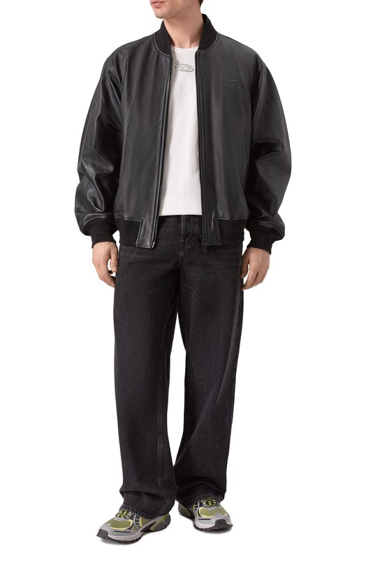 Кожаный бомбер Diesel A20476/0PFAH Чёрный  A20476/0PFAH Фото 2