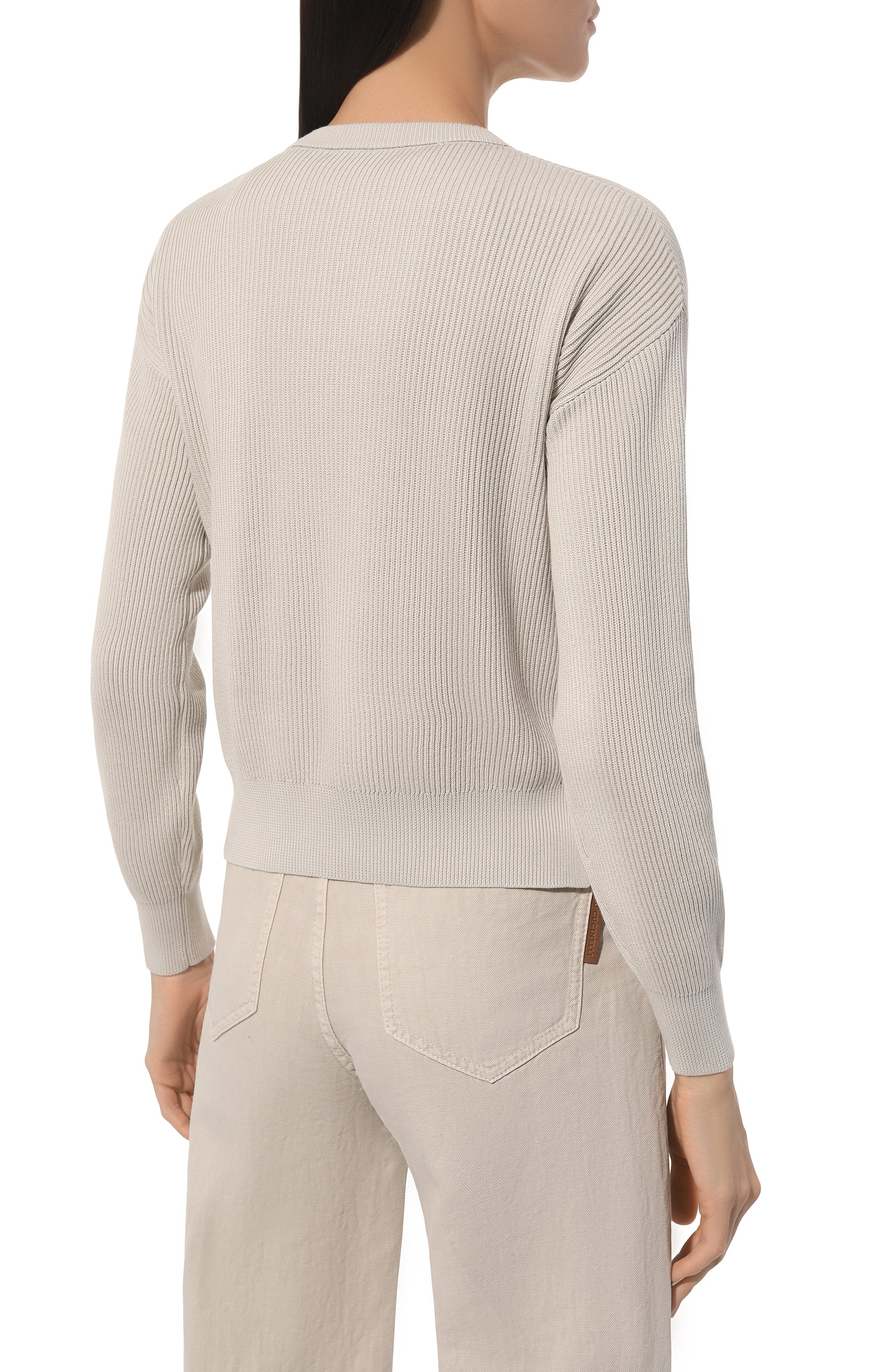 Хлопковый пуловер BRUNELLO CUCINELLI, арт. M1919B1299, фото 4