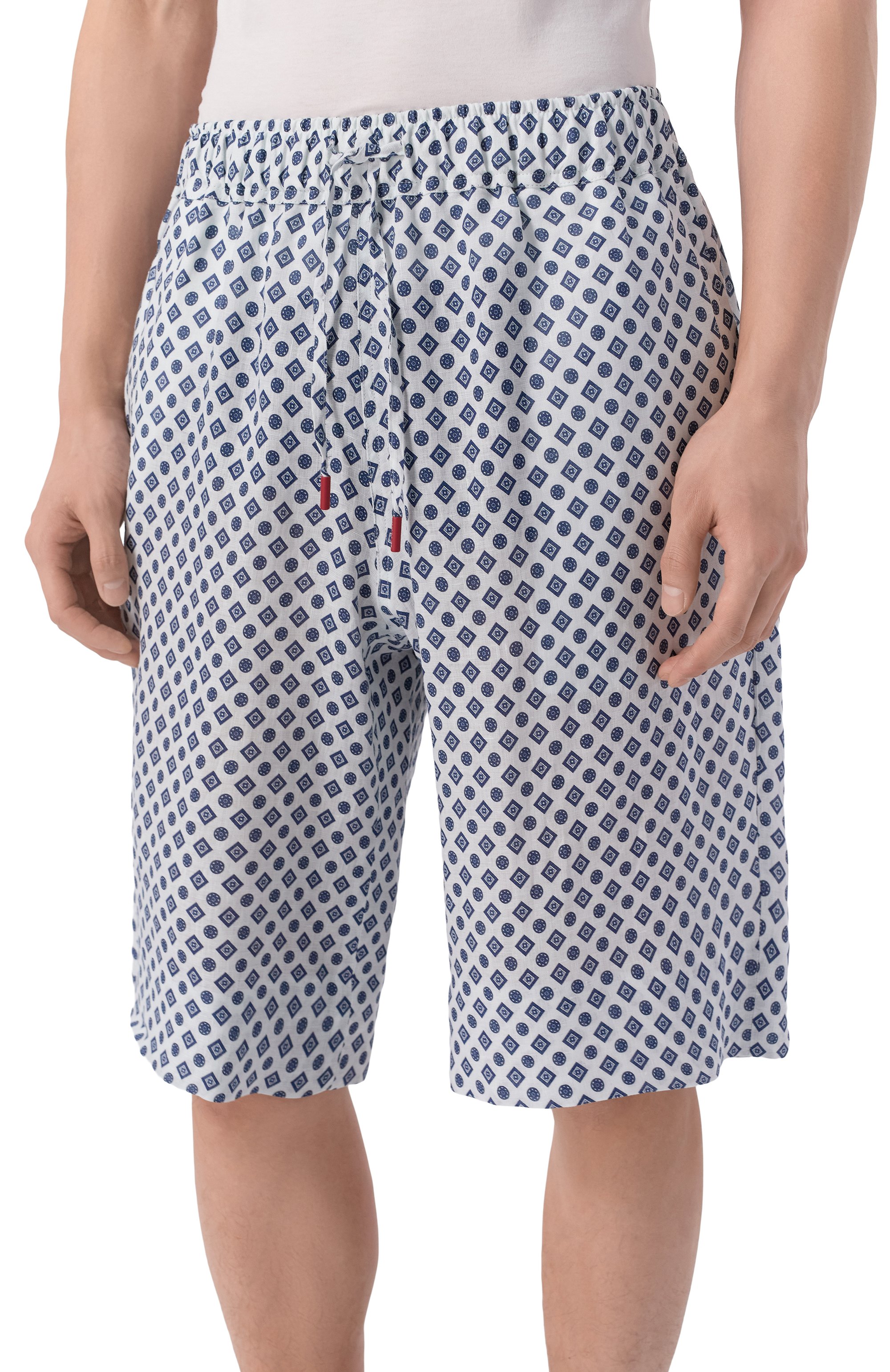 Льняные шорты KITON белого цвета по цене 174500 руб., арт. UPN005H09719, фото 3 Льняные шорты KITON, арт. UPN005H09719, фото 3