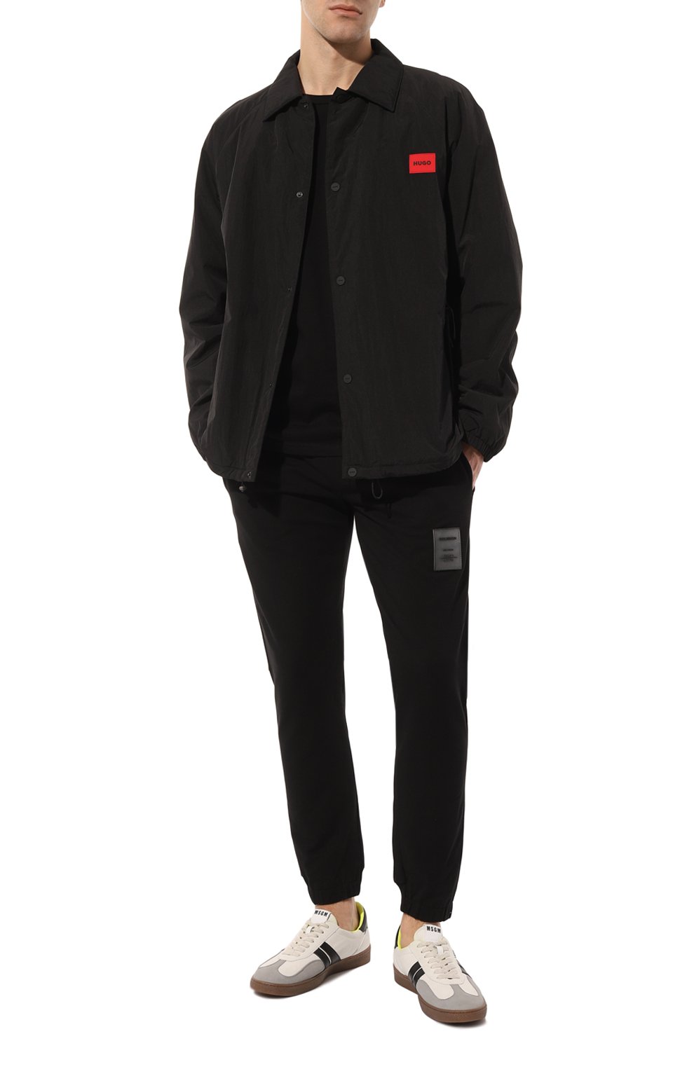 Хлопковые джоггеры RELIGION черного цвета по цене 8870 руб., арт. 13TACP63, фото 2 Хлопковые джоггеры RELIGION, арт. 13TACP63, фото 2