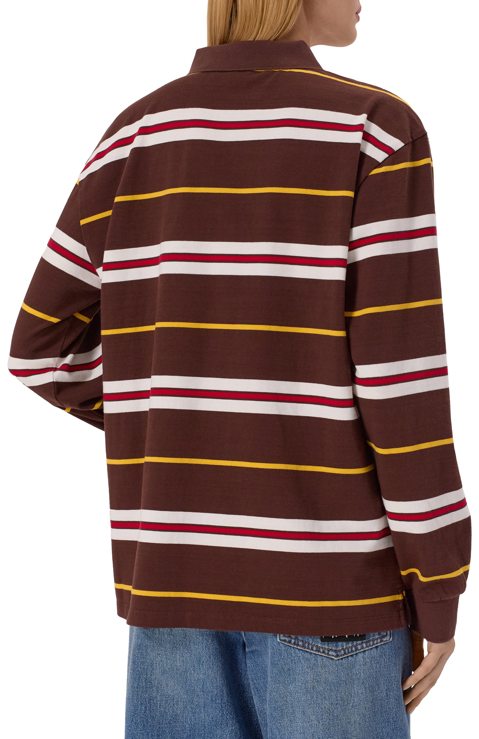 Хлопковое поло ADDICTED коричневого цвета по цене 13400 руб., арт. FT2309.2, фото 4 Хлопковое поло ADDICTED, арт. FT2309.2, фото 4