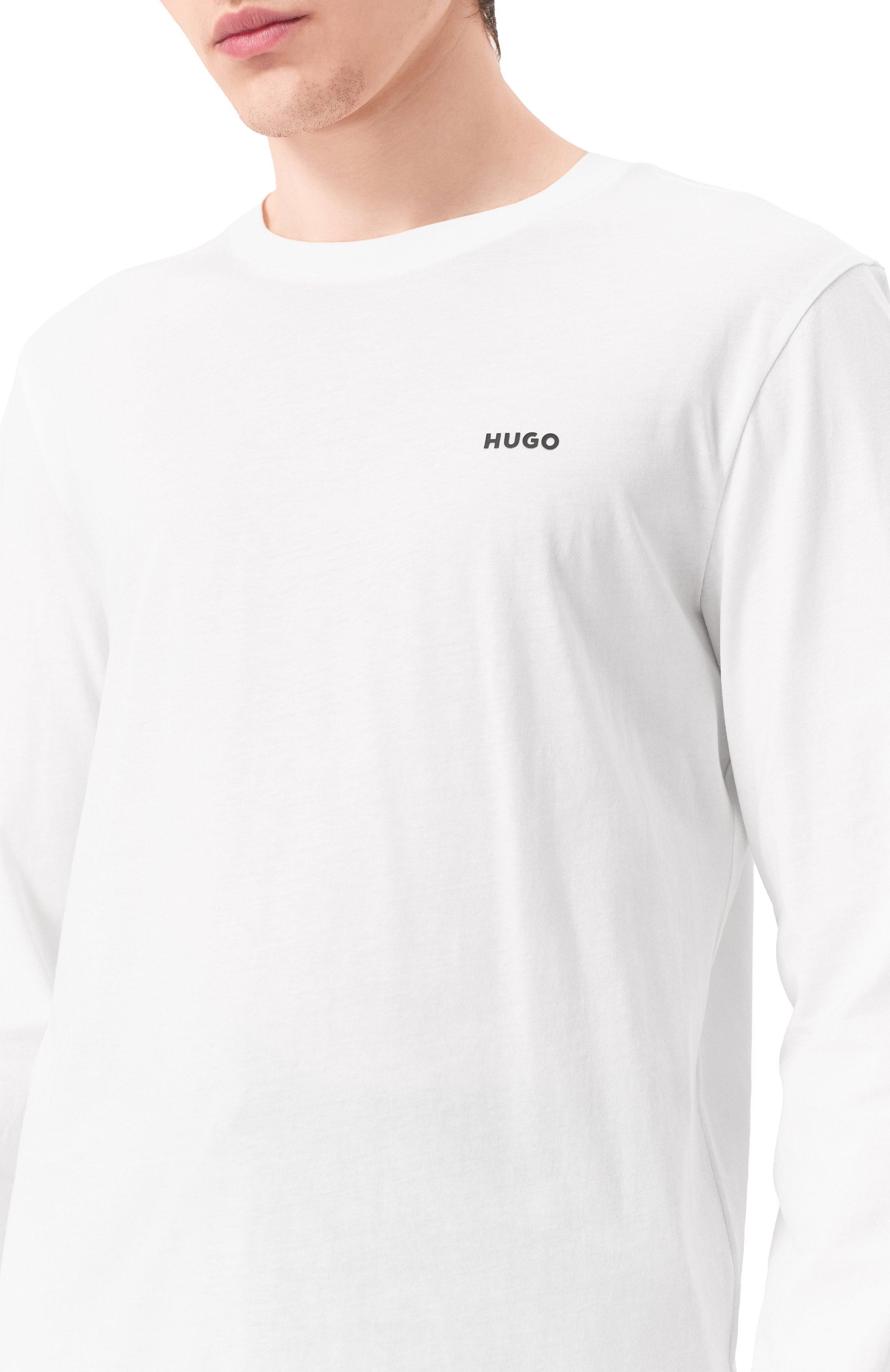 Хлопковый лонгслив HUGO, арт. 50466159, фото 5