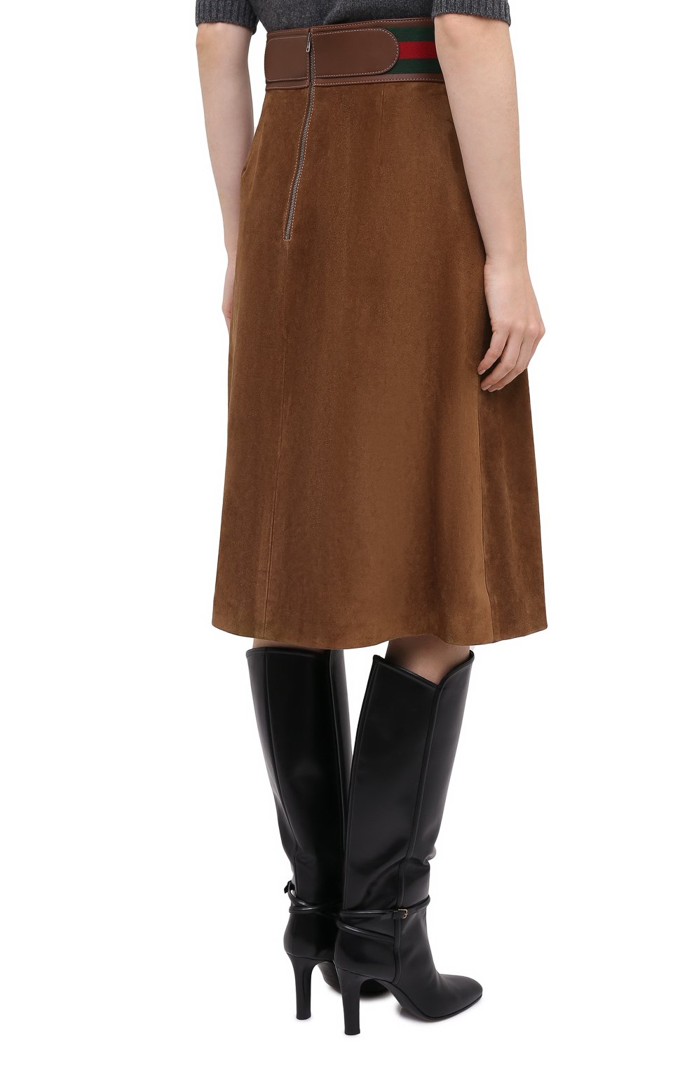 Замшевая юбка GUCCI, арт. 626888/XNAK3, фото 4