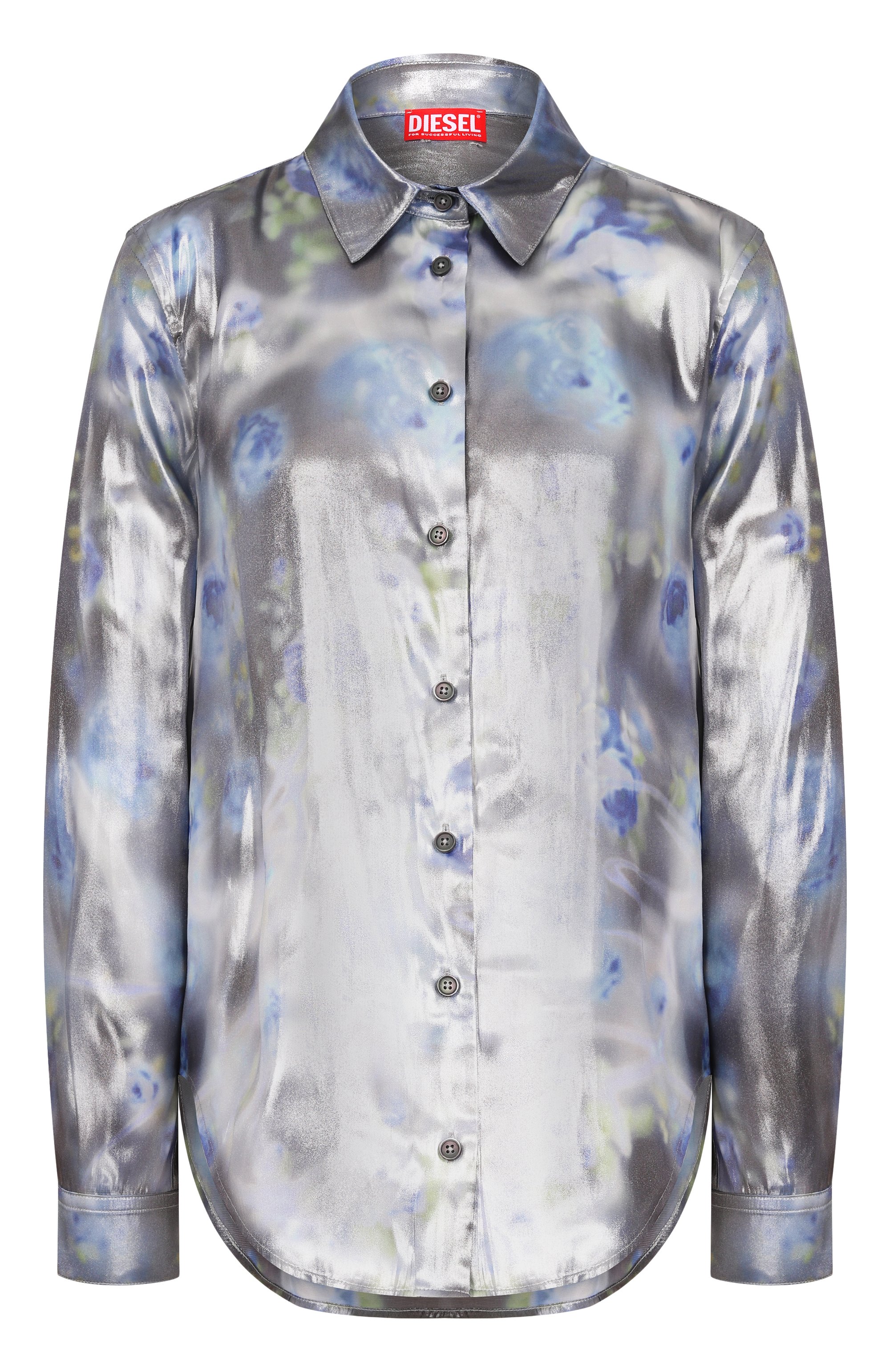 Рубашка DIESEL серебряного цвета по цене 43200 руб., арт. A21248/0DMBP, фото 1 Рубашка DIESEL, арт. A21248/0DMBP, фото 1