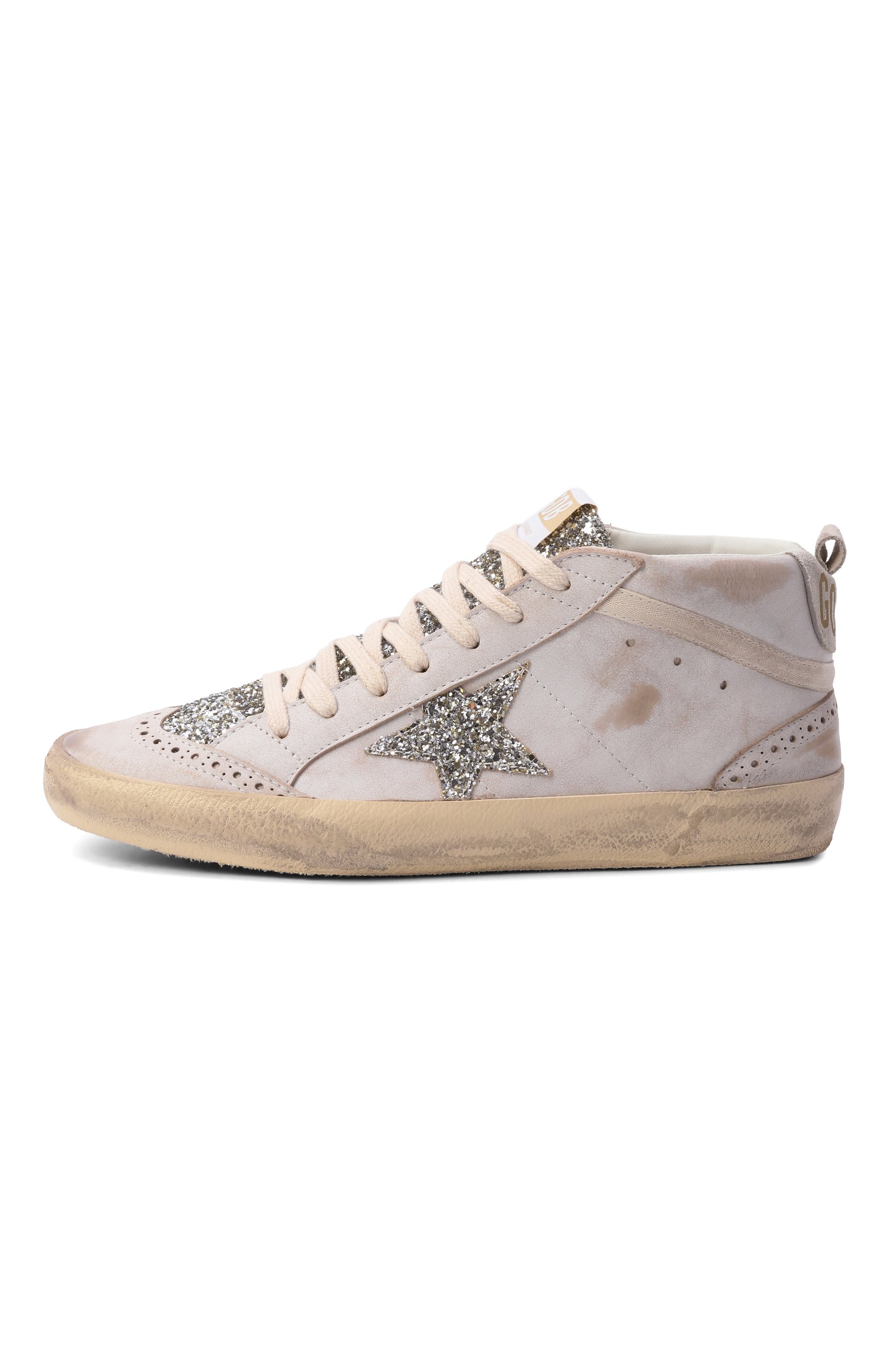 Комбинированные кеды mid star GOLDEN GOOSE DELUXE BRAND, арт. GWF00122.F008098, фото 4