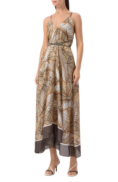 Шелковое платье BRUNELLO CUCINELLI, арт. MP938AFS61, фото 3