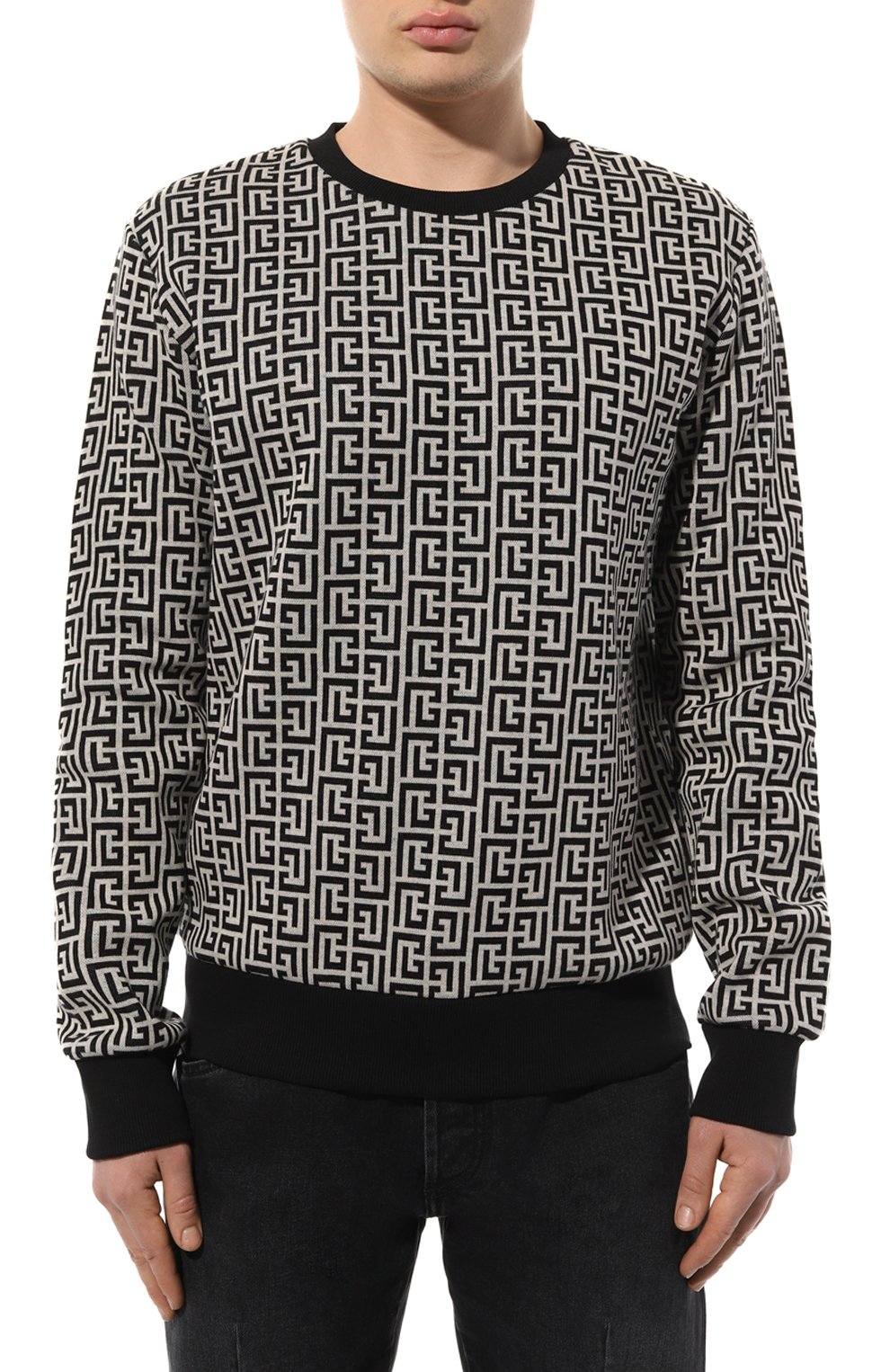 Хлопковый свитшот BALMAIN, арт. YH1JQ040JB22, фото 3