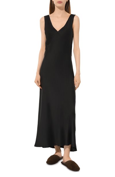 Шелковая сорочка ASCENO черного цвета по цене 52000 руб., арт. C0RE_D003F01, фото 3 Шелковая сорочка ASCENO, арт. C0RE_D003F01, фото 3