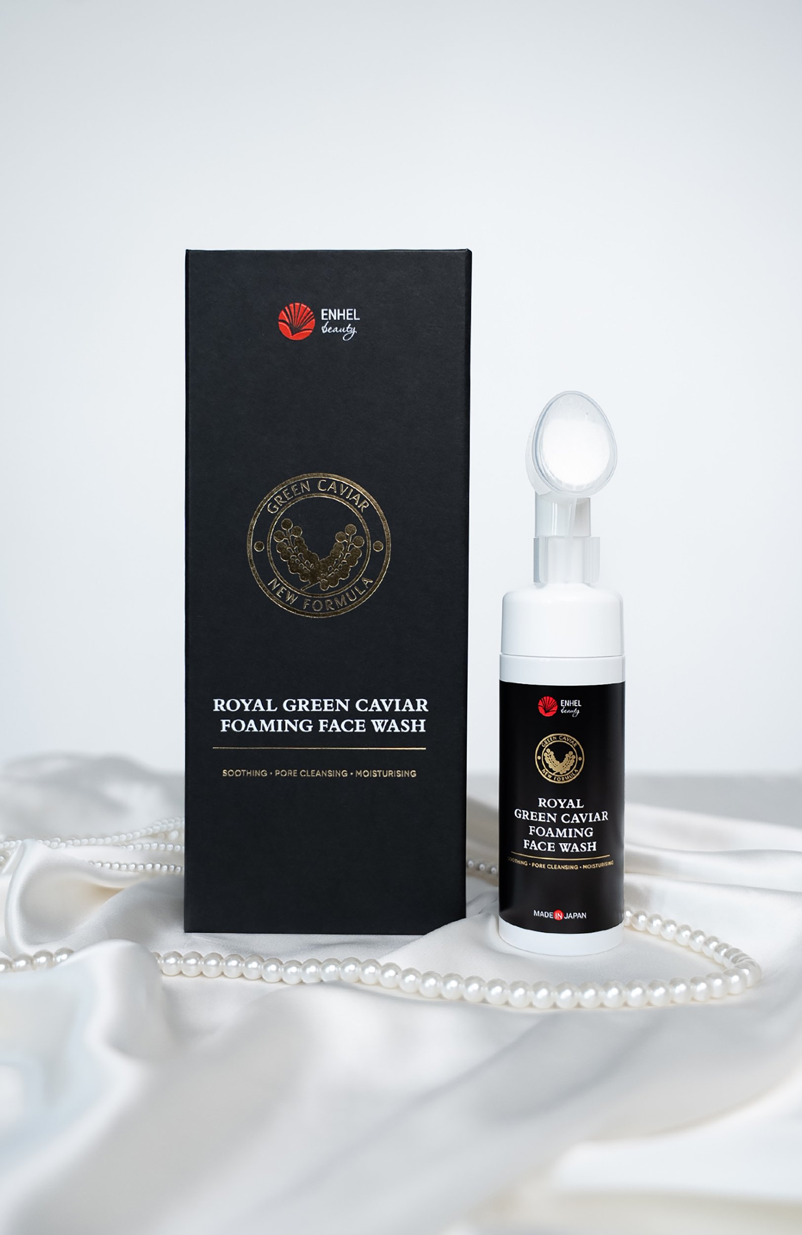 Пенка для умывания с нанощёточкой royal green caviar (150ml) ENHEL BEAUTY, арт. 4589449701571, фото 5