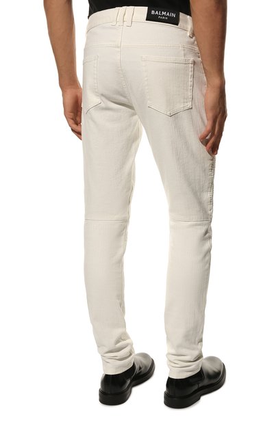 Джинсы BALMAIN белого цвета по цене 95650 руб., арт. VH0MG005/032D, фото 4 Джинсы BALMAIN, арт. VH0MG005/032D, фото 4