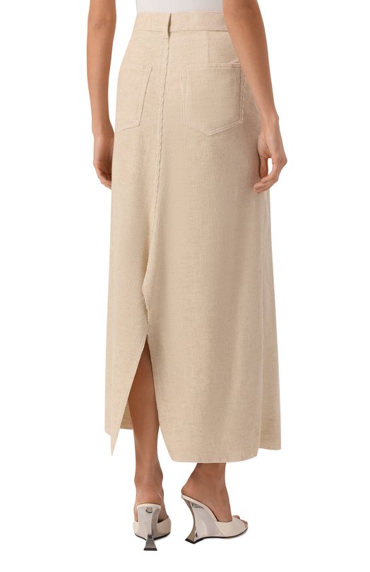 Вельветовая юбка Rick Owens RP02E4367/MLC Бежевый  RP02E4367/MLC Фото 4