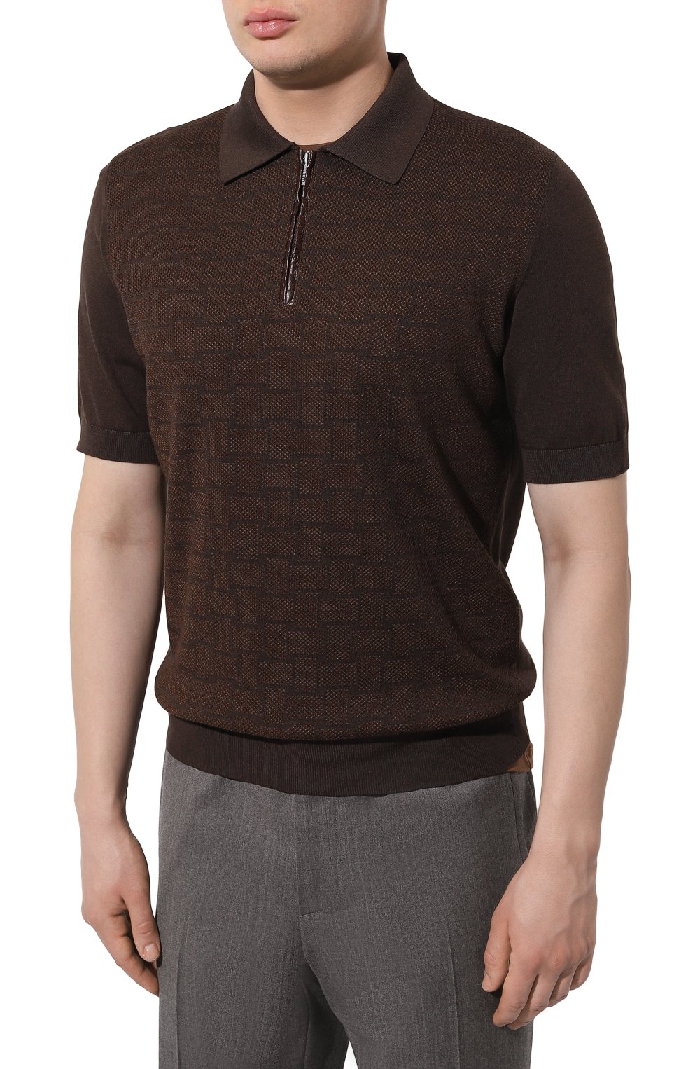 Поло из шелка и хлопка ZILLI, арт. KZP002M0153VINT00, фото 3