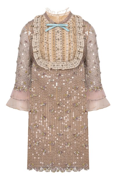 Женское платье с отделкой пайетками и бисером VALENTINO, арт. 7B3VADR8/1ED