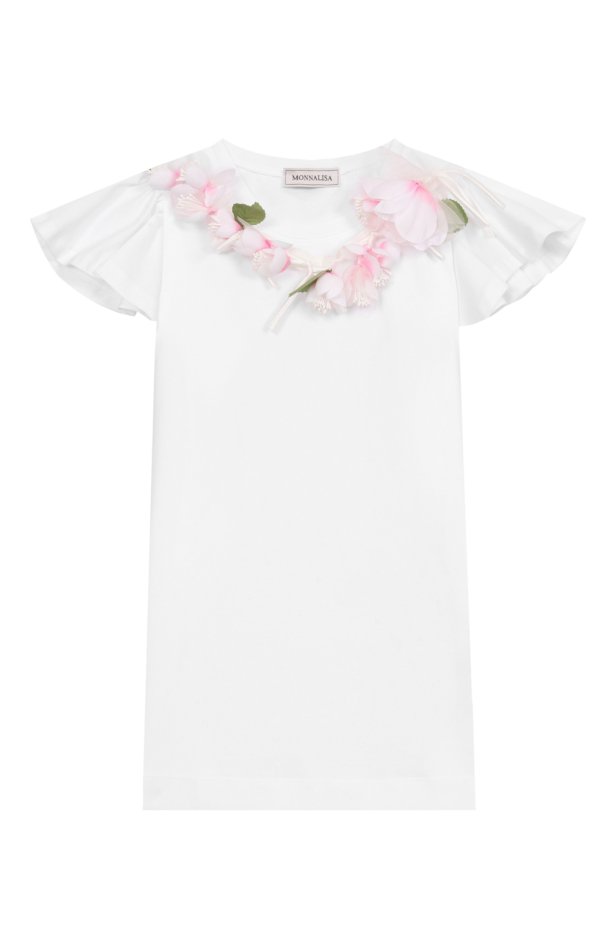 Хлопковая футболка MONNALISA, арт. 11E613, фото 1