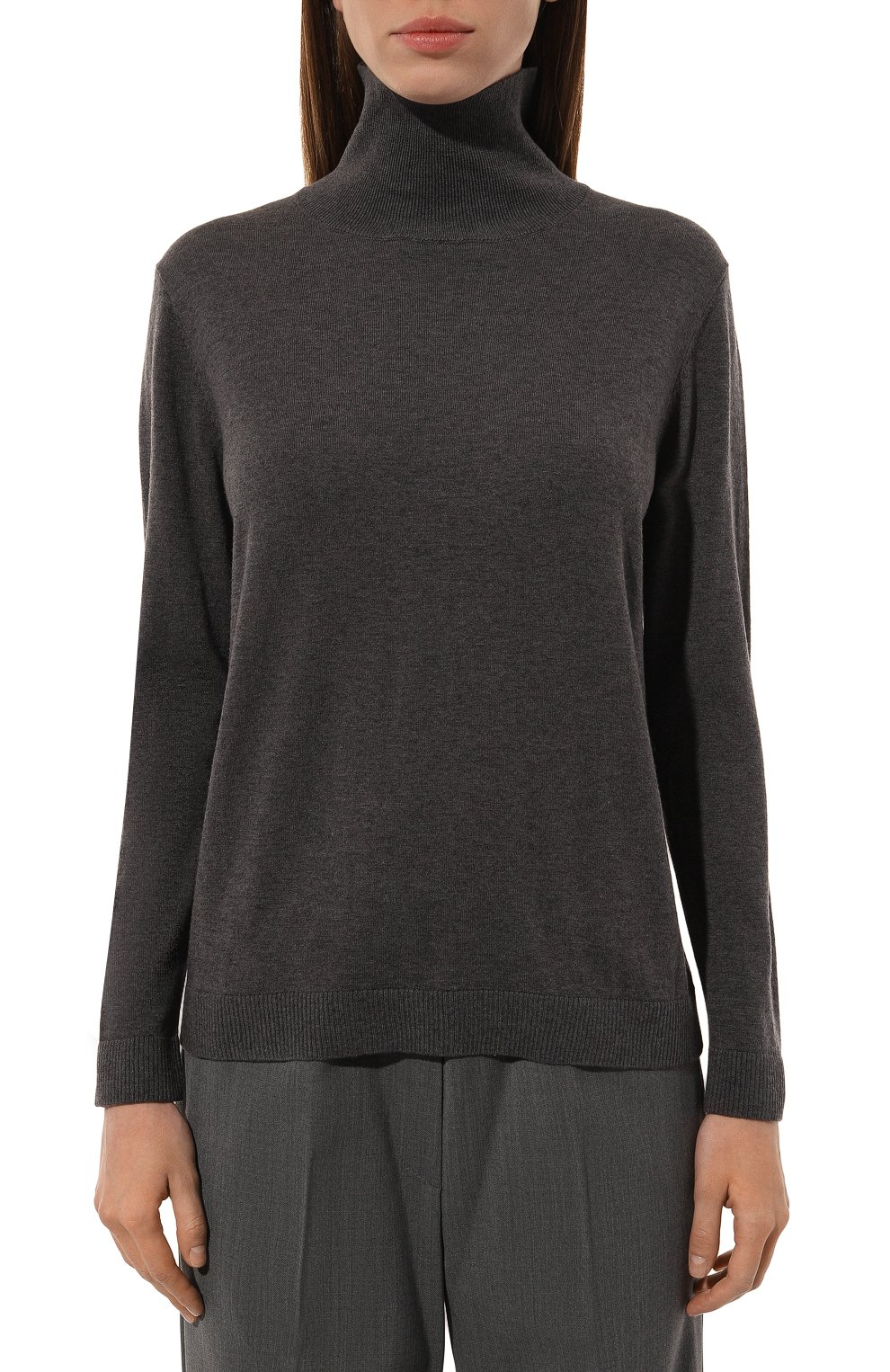 Водолазка из шелка и шерсти WEEKEND MAX MARA серого цвета по цене 25600 руб., арт. KIKU, фото 3 Водолазка из шелка и шерсти WEEKEND MAX MARA, арт. KIKU, фото 3