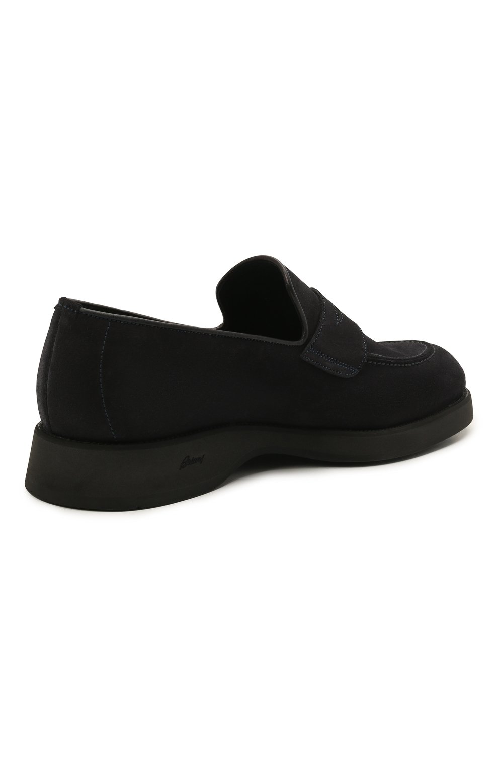 Замшевые пенни-лоферы BRIONI темно-синего цвета по цене 94500 руб., арт. QEI50L/09708, фото 4 Замшевые пенни-лоферы BRIONI, арт. QEI50L/09708, фото 4