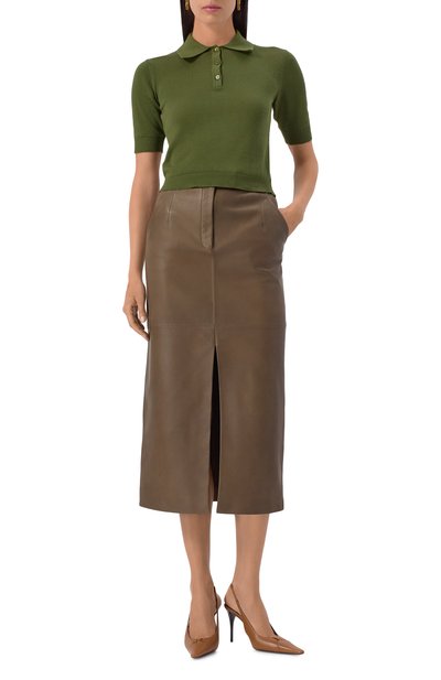 Хлопковое поло SAINT LAURENT, арт. 724136/Y75VG, фото 2