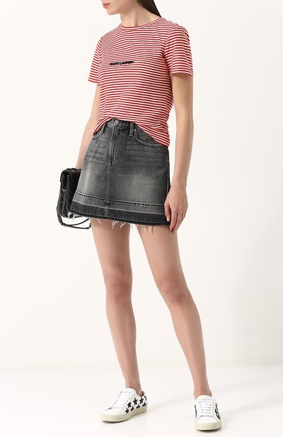 Джинсовая мини-юбка с потертостями FRAME DENIM, арт. RRSKRWR145, фото 2