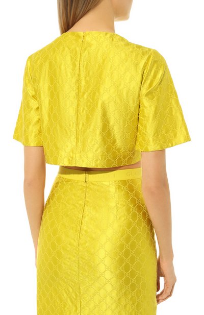 Шелковый топ GUCCI, арт. 681569 ZAIDC, фото 4