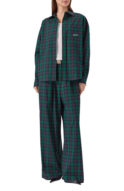 Хлопковая рубашка PLANTA ROSA зеленого цвета по цене 24500 руб., арт. PR/PJ2003, фото 3 Хлопковая рубашка PLANTA ROSA, арт. PR/PJ2003, фото 3