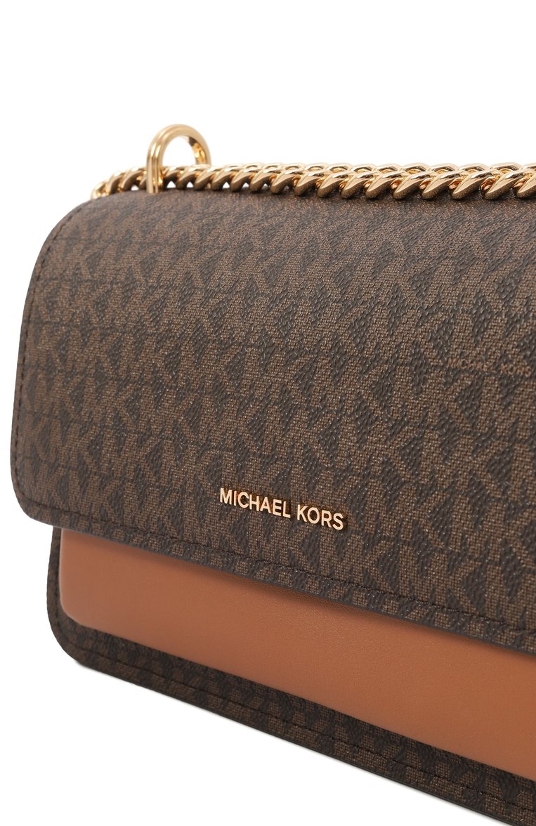 Женская сумка claire large MICHAEL MICHAEL KORS коричневого цвета, арт. 30R5GC7L3B | Фото 3 (Ремень/цепочка: На ремешке; Размер: large; Материал: Экокожа, Канва)