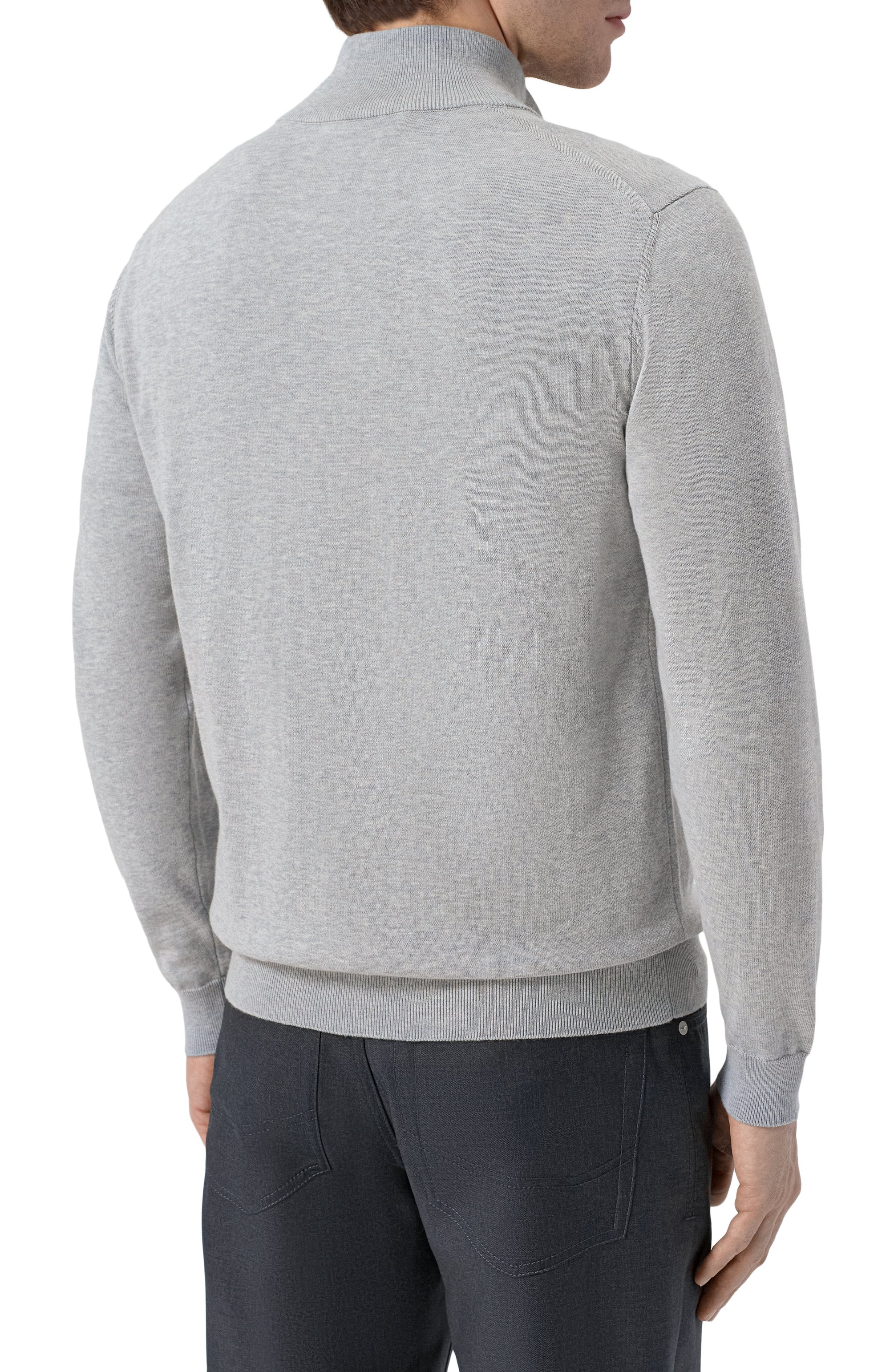 Хлопковый кардиган ANDREA CAMPAGNA серого цвета по цене 42350 руб., арт. M5425-1007, фото 4 Хлопковый кардиган ANDREA CAMPAGNA, арт. M5425-1007, фото 4