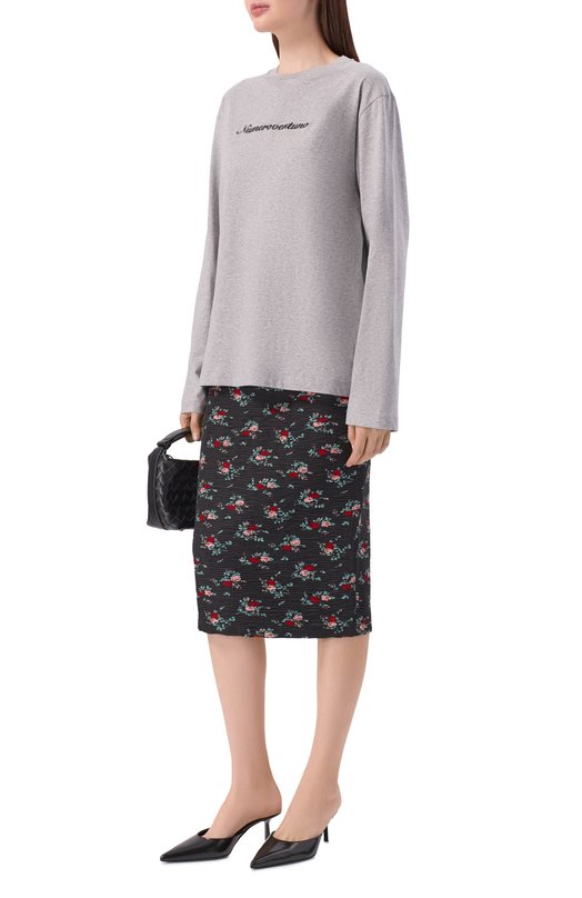 Хлопковый лонгслив N21 19I N2M0/F011/4157 Серый  19I N2M0/F011/4157 Фото 2