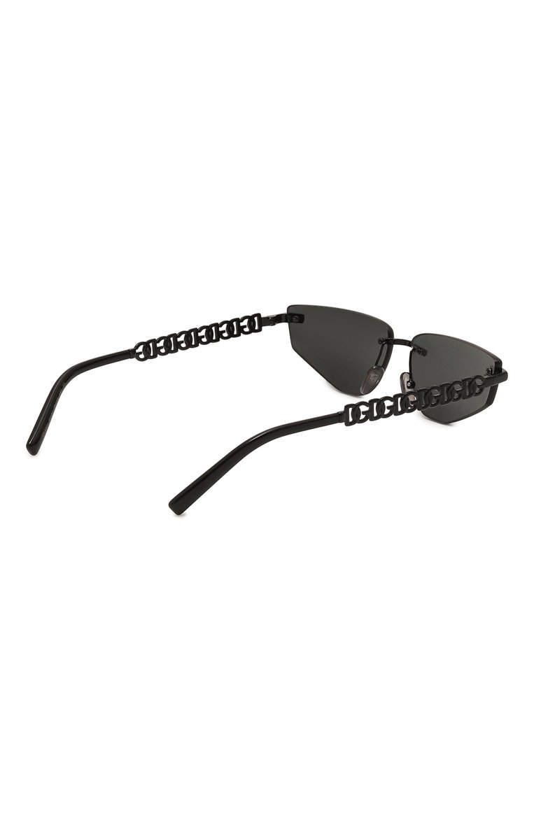 Женские солнцезащитные очки DOLCE & GABBANA черного цвета, арт. 2301-01/87 | Фото 4 (Региональные ограничения белый список (Axapta Mercury): Не проставлено; Нос: Не проставлено; Тип очков: С/з; Материал: Металл; Оптика Гендер: оптика-женское; Очки форма: Cat-eye)