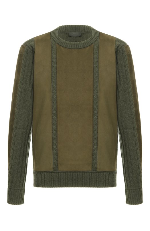 Кашемировый свитер с замшевой отделкой MVST M25.1MM.K011/K003 Зелёный M25.1MM.K011/K003