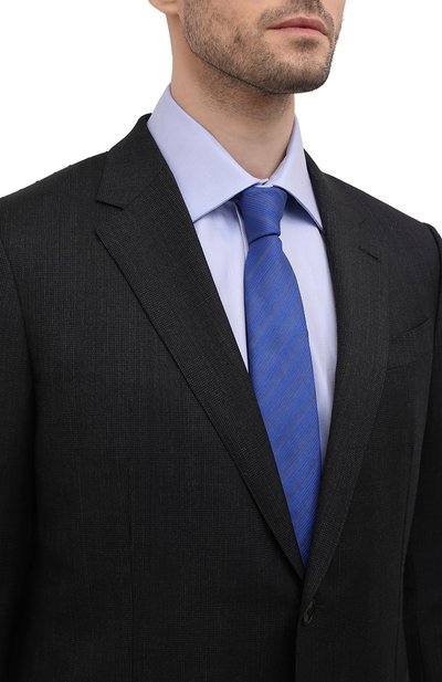 Галстук из хлопка и шелка GIORGIO ARMANI синего цвета по цене 19300 руб., арт. 360054/2R903, фото 2 Галстук из хлопка и шелка GIORGIO ARMANI, арт. 360054/2R903, фото 2