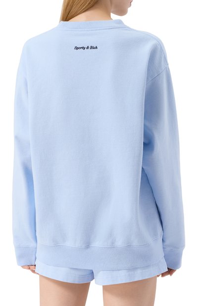 Хлопковый свитшот sporty & rich x hotel du cap-eden-roc SPORTY AND RICH, арт. ST07160621BL90, фото 4