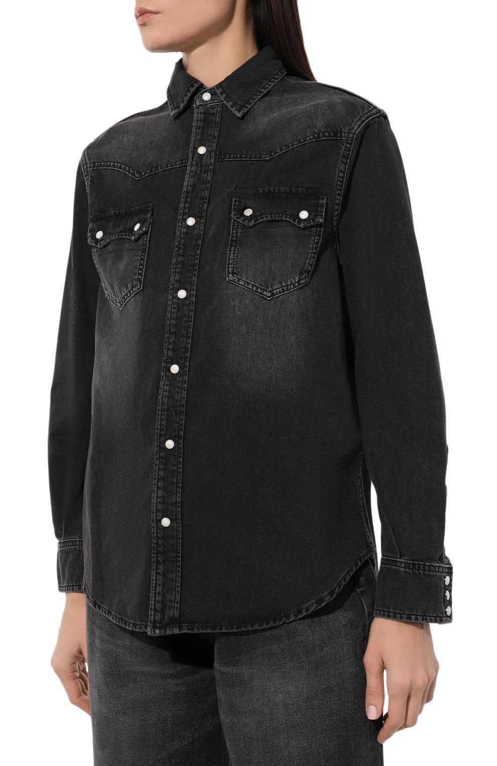 Джинсовая рубашка LESYANEBO, арт. FW23/DENIMSHIRT01, фото 3