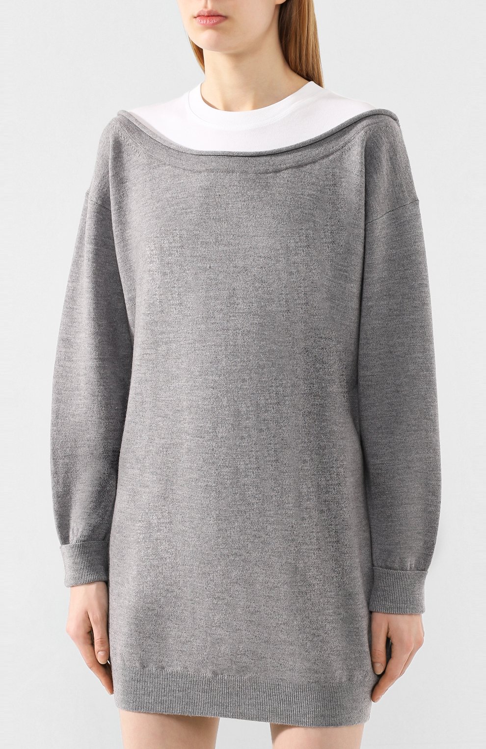Шерстяное платье ALEXANDERWANG.T серого цвета по цене 55950 руб., арт. 4KC1206073, фото 3 Шерстяное платье ALEXANDERWANG.T, арт. 4KC1206073, фото 3